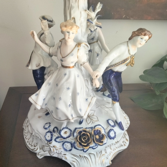 Antique German Von Schierholz Porcelain Lamp - Picture 3 of 5